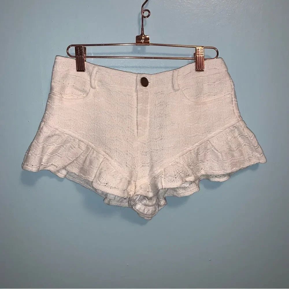 Seek The Label White Lace Shorts Small